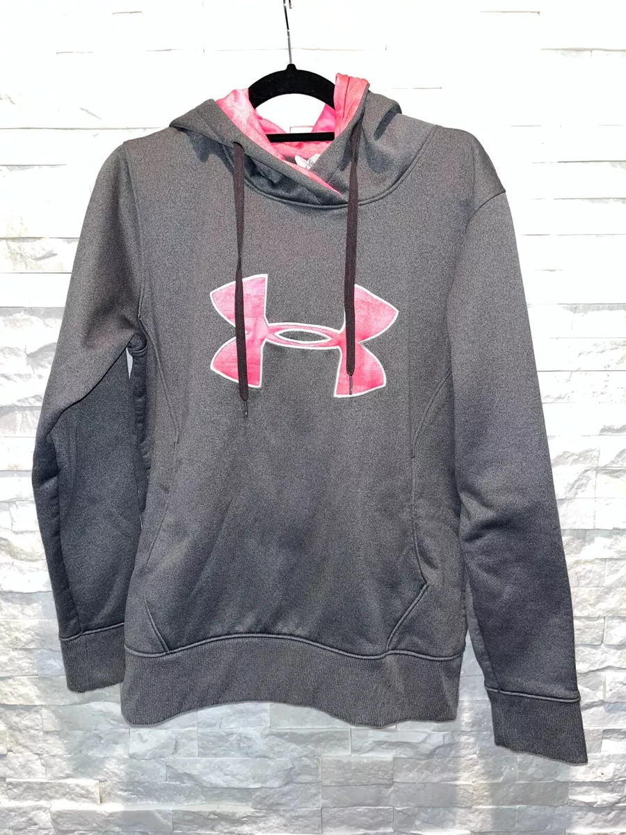 EUC Women s UNDER ARMOUR Storm Coldgear Hoodie Breast Cancer Gray