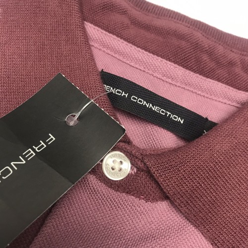 French Connection Mens Photon Pique Polo Shirt Dusty Orchid Size XS Designer - Picture 3 of 10