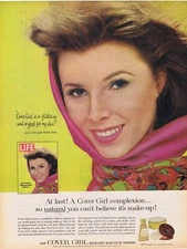 1963 Cover Girl Sheila Finn Irish Beauty Print Ad