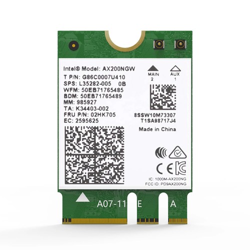 Intel AX200/AX210 WiFi 6E 2.4GHz/5GHz/6GHz Network Adapter 5400Mbps Bluetooth - Picture 8 of 23