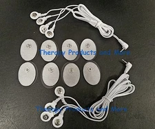 2 ELECTRODE LEAD WIRE 4-WAY CABLES(2.5mm Plug) +8 PADS FOR DIGITAL MASSAGER TENS