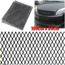 Silver Black Aluminium Racing Grille Mesh Vent Car Tuning Grill 100cm x 33cm