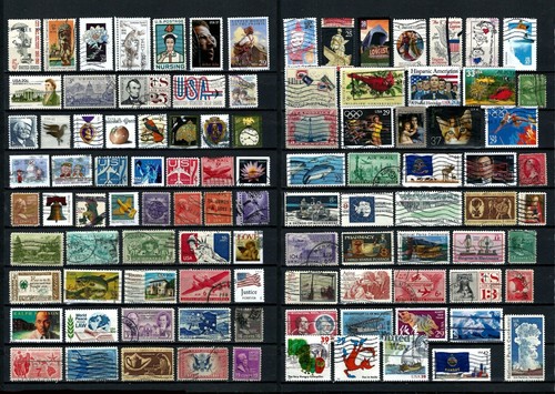 USA, LOT OF 100 USED ALL DIFFERENT OLD & MODERN GOOD QUALITY OFF PAPER STAMPS - Bild 1 von 3