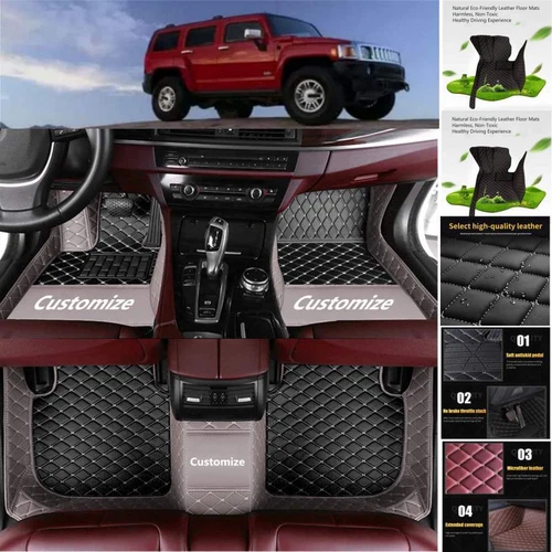For Hummer H2 H3 Car Floor Mats Custom Waterproof Carpets Liners Pads Handmade - Imagen 10 de 35