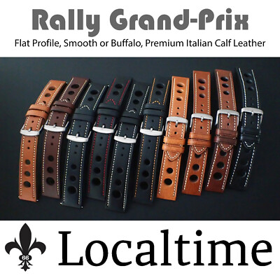 CLEARANCE Grand Prix RALLY Premium Italian Calf Leather Watch Straps 18mm - 24mm
