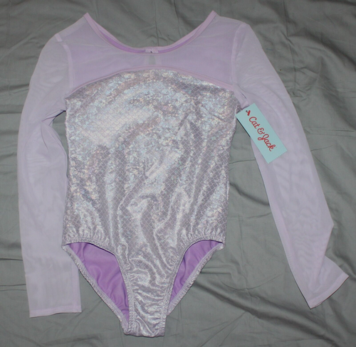 girls Cat & Jack Gymnastics dance Leotard In Size L 10-12 NEW mermaid style