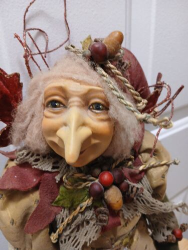 Vtg Katherine's Collection Wayne Kleski Fall AUTUMN FAIRY DOLL Shelf Sitter 20" - Picture 7 of 11
