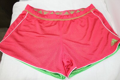 Vintage Adidas womens Running Shorts Hot Pink & lime green