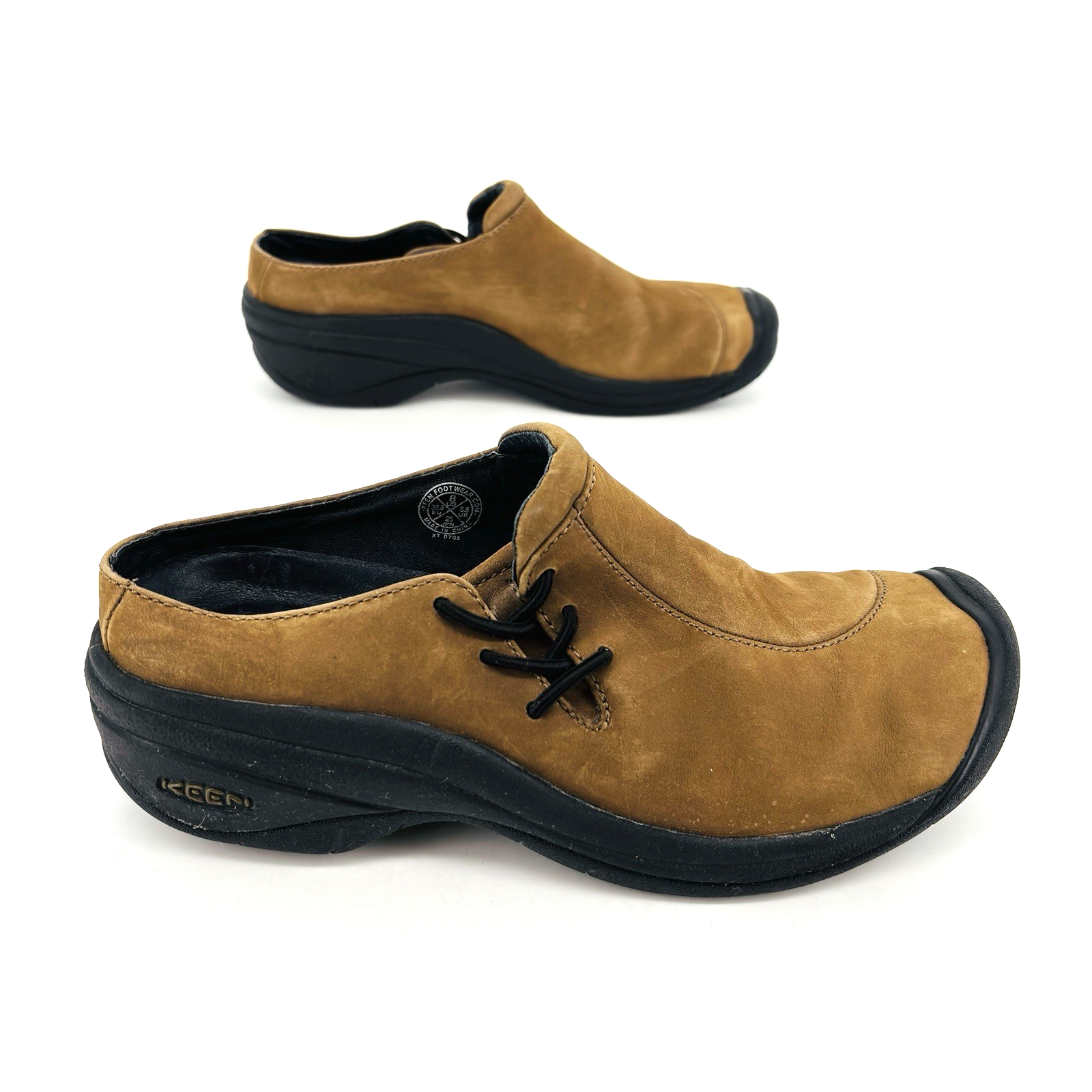 Mocassini donna 8 Keen in pelle marrone slip on escursionismo trail mocs camp XT 0705