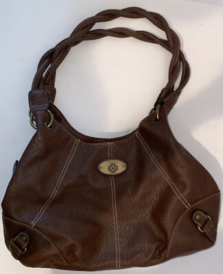 Treviso Purse Brown Pebbled Faux Leather Handbag Australia