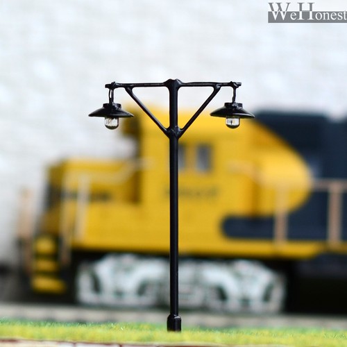 5 x HO / OO Scale Model Train Street Lights Railroad Lamp posts Led
