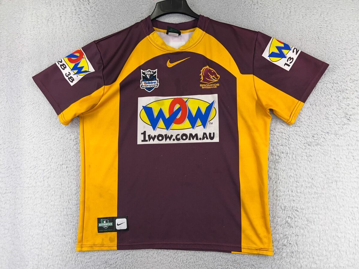 Brisbane Broncos Rugby Jersey Adult Extra Large Red Yellow Brisbane Broncos Rugby Jersey Adult Extra Large Red Yellow