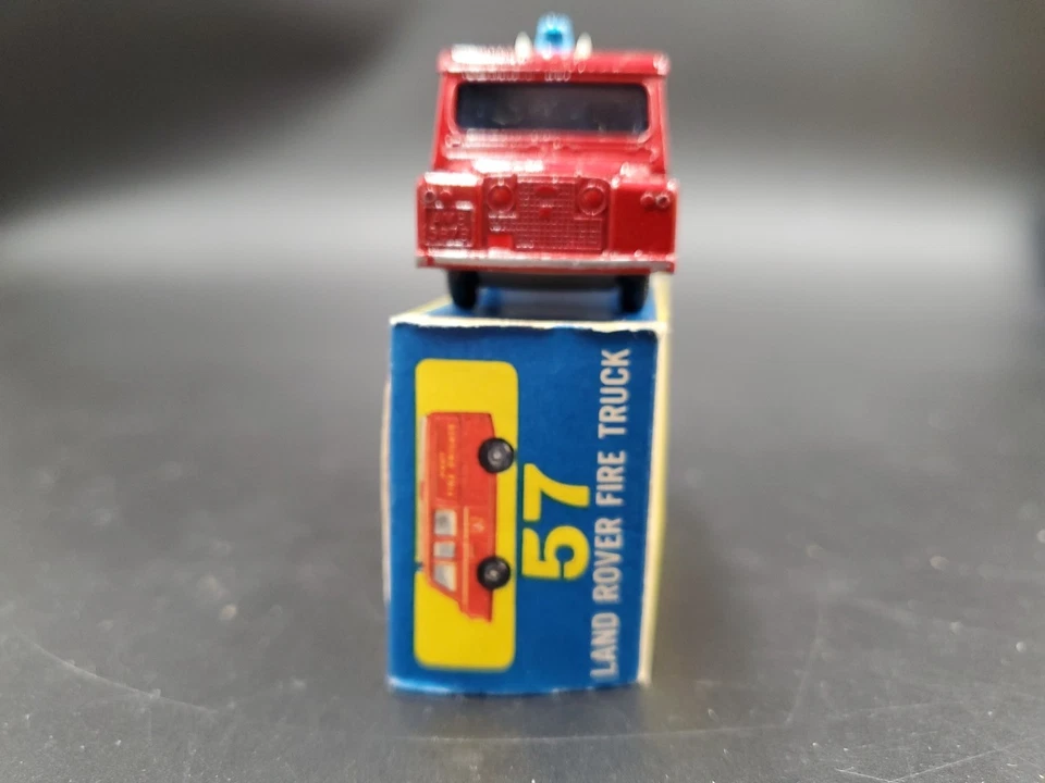Vintage Matchbox Lesney series No. 57 Land Rover Fire Truck with Original Box - Image 2 of 4