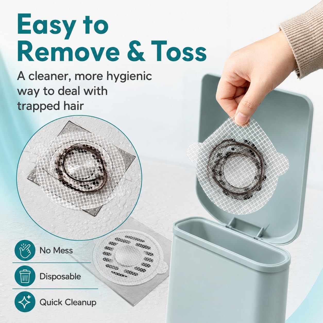 Square Pyment Sticker Round and Square Disposable Mesh Drain Stickers | eBay