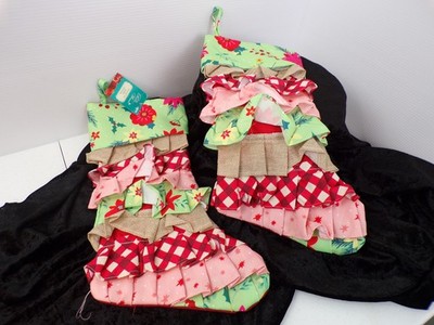 Christmas Pioneer Woman Stockings (2) Set NWT ''Retro Holiday Floral 2021 17''