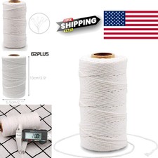 White Cotton Bakers Twine 328 Feet 2MM Heavy Duty String for Crafts and Gifts