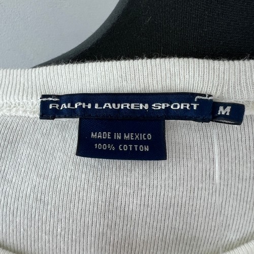 Ralph Lauren Sport White Top Cotton Embroidered Crew Neck Size Medium NEW - Picture 8 of 11