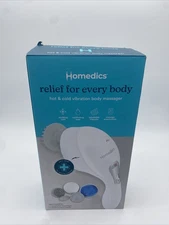 Open Box - Homedics Hot & Cold Vibration Body Massager w/ 4  Attachment Heads