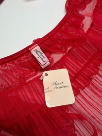 Agent Provocateur Fifi Red Bra 32B Suspender 2 Brief 3 NWT