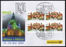 Ausstellungsbeleg Nr. 79 Marke + M&uuml;nze Graz 2003