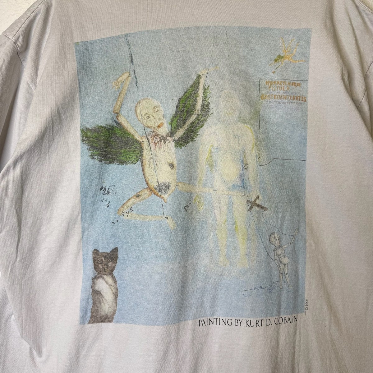 Vintage Kurt Cobain Shirt Mens XL White 90s 1994 Giant Tag