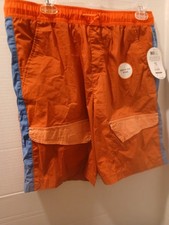 Wonder Nation Explorer Shorts Size XXL 18 Orange Blue Above Knee Brand New