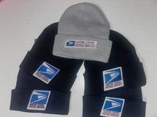 Custom Made Postal Beenie Hats. One Size Fits Most. Black, Blue Or Grey