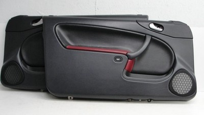 Saab 9-3 99-03 convertible front door panels interior card left right red black