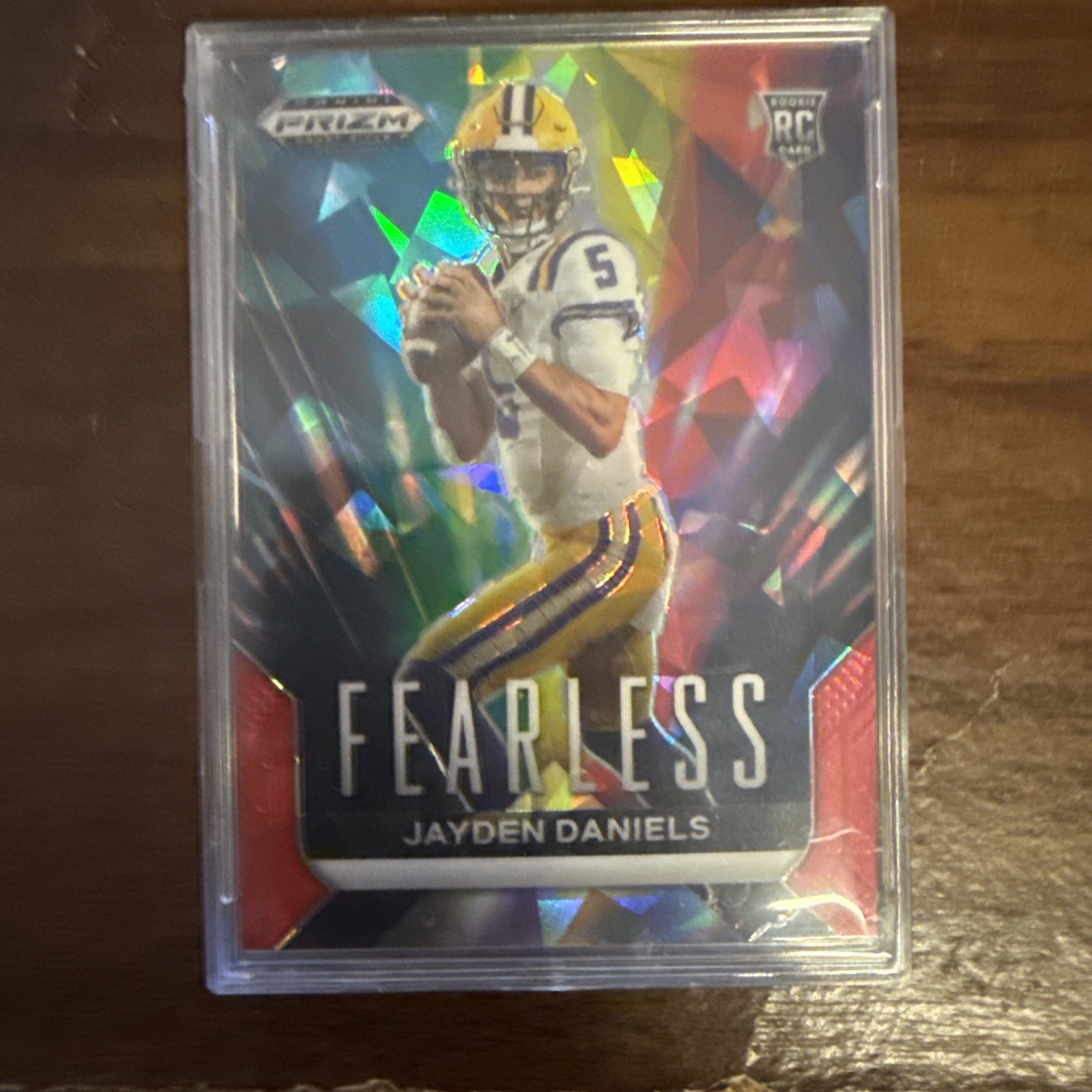 2024 Panini Prizm Draft Picks - Fearless Jayden Daniels #F-JD Red Ice Prizm (RC)