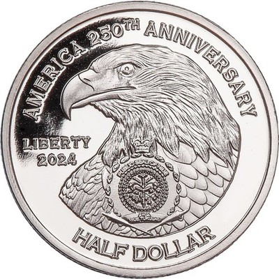 America 250th Anniversary Half Dollar ~ Boston Tea Party ~ (2023 Niue)