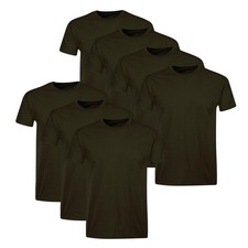 Hanes Mens Cotton, Moisture-wicking Crew Tee Large, Black - 7 Pack
