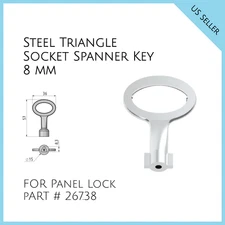 Steel Triangle Socket Spanner Key for 8 mm Panel Lock Mesan # 267.38