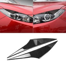 Carbon Fiber Headlight Eyelid Eyebrow Cover Trim For Mazda 3 Axela 2014-2016 Carbon Fiber Headlight Eyelid Eyebrow Cover Trim For Mazda 3 Axela 2014-2016