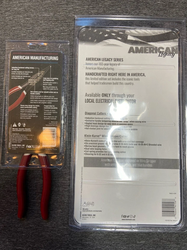 Klein Tools Amer. 锻造长鼻钳 D203874-plus Amer。 Legacy Ltd Ed. 2 件 — 第 2/2 张图片