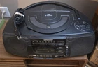 TESTED~Vintage-sharp qt-ch300 3disk changer boombox cassette~am/fm radio