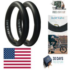 2 Pack 12x2.125 12 1/2x2 1/4 /14x2.125 Bike Tube with Bent Valve for Electric