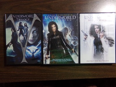 UNDERWORLD 1/2/3/4/5  THE COMPLETE SERIES  DVD LOT OF 5 FILMS  KATE BECKINSALE
