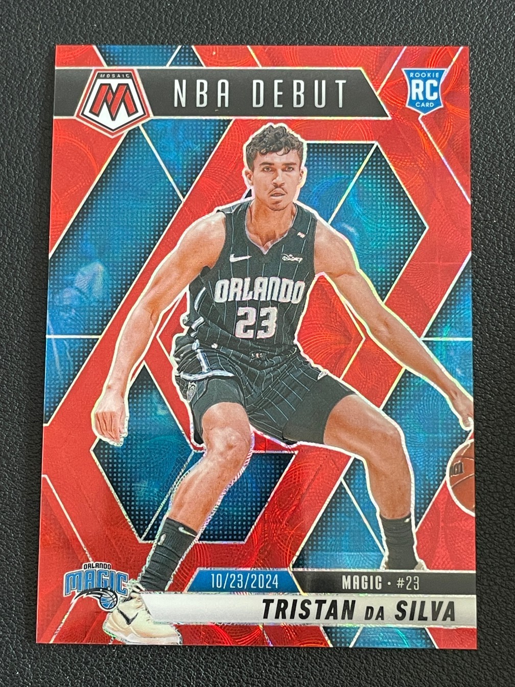Tristan Da Silva 2024-25 Panini Mosaic RC NBA Debut Red /75 #266