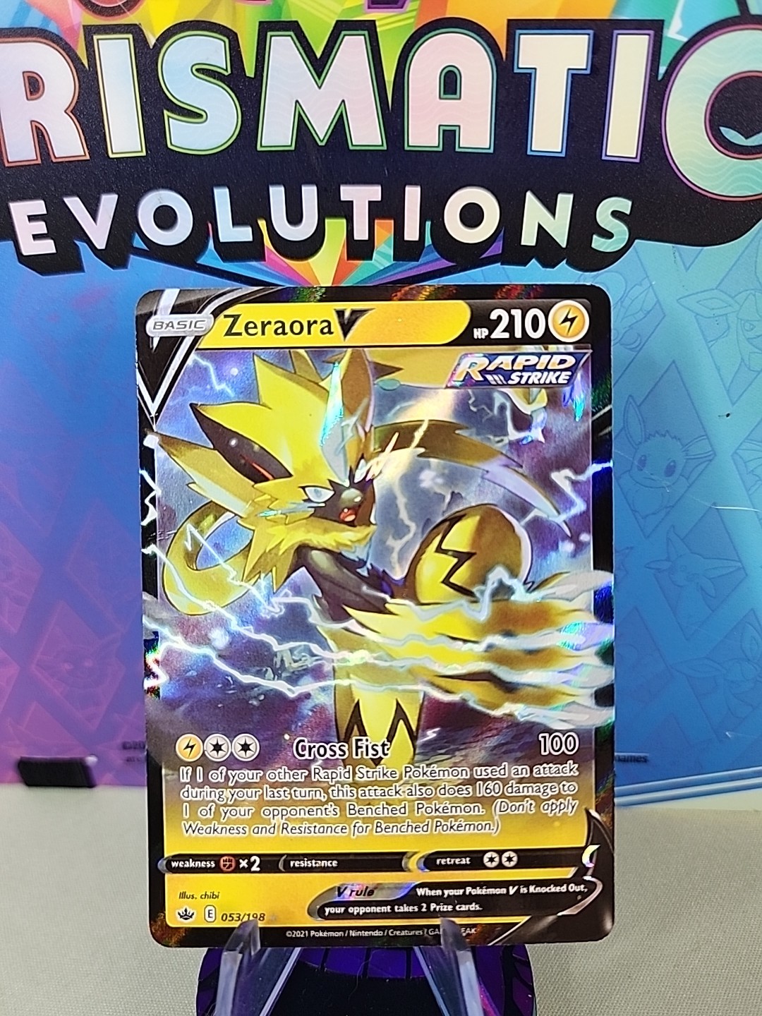 Zeraora V 53/198 Ultra Rare Chilling Reign Pokemon TCG Near Mint