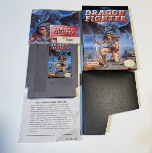 Dragon Fighter Game for Nintendo NES Box And Manual Please Read