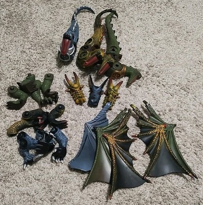 MEGA BLOKS Dragons Krystal Wars Lot: 3 Dragon Body Parts AS-IS  