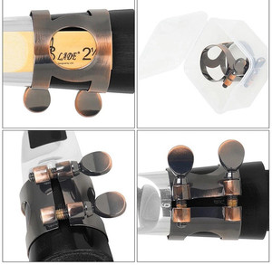 Clarinet Metal Ligature 2-Screw Clamp Black/Copper Antique Finish