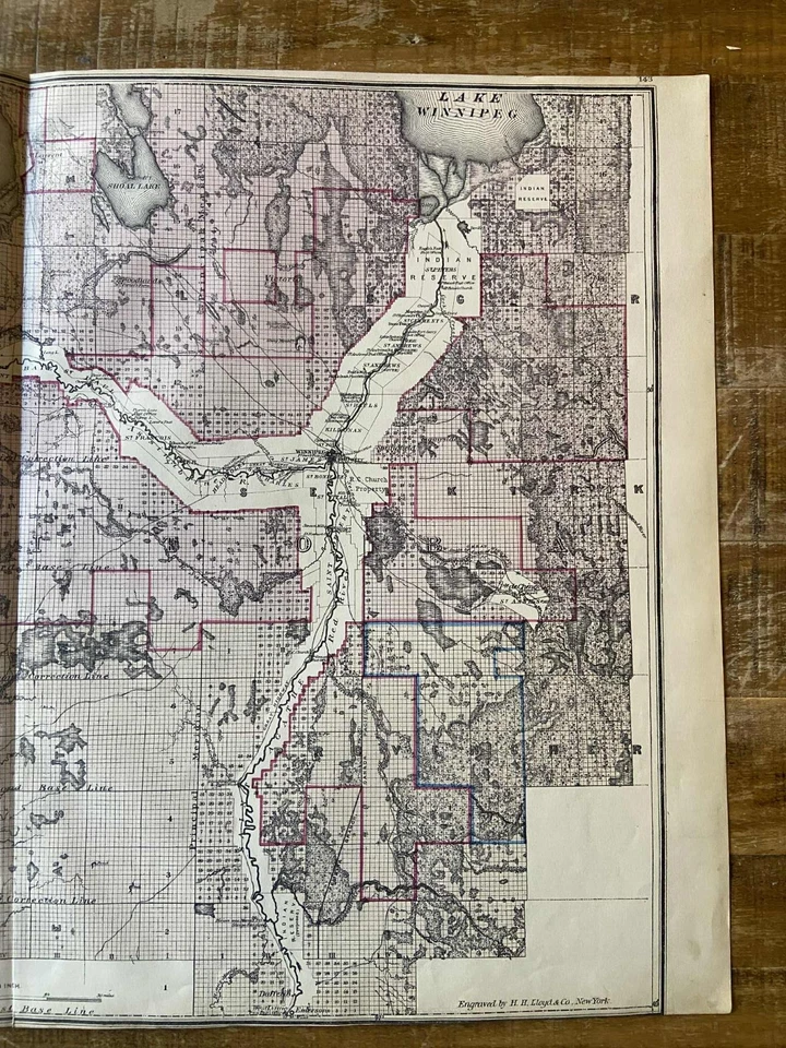 Colored MAP OF THE PROVINCE OF MANITOBA, CANADA - 1877 (Page 143) - Image 4 of 4