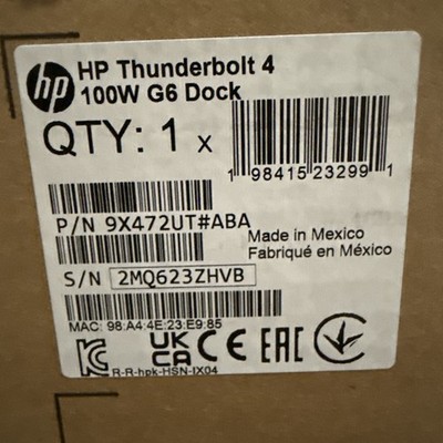 HP Thunderbolt 4 Docking Station 9X472UT#ABA, New in Sealed Box