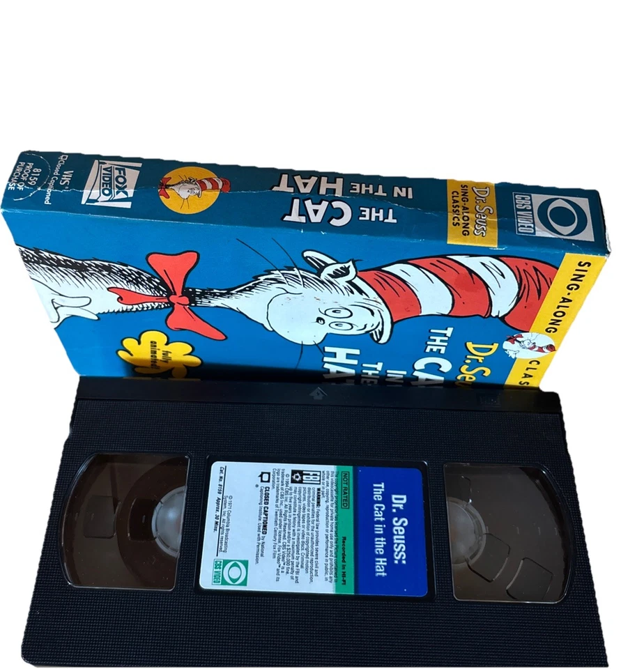 Dr Seuss The Cat in the Hat VHS 1994 Animated Sing-Along Classics See Desc. Foto 4 de 4