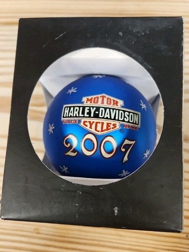 HARLEY DAVIDSON MOTOCICLETA DE COLECCIÓN 2007 ADORNO DE NAVIDAD BOLA BOMBILLA USADA CAJA ORIGINAL - Imagen 4 de 7