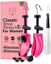 HOUNDSBAY Shoe Stretcher Women 5.5-10 Adjustable Shoes Widener, Expander  Lea...