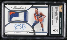 2021-22 Panini Flawless Horizontal 22/25 RJ Barrett CGC 9 Mint Patch Auto 3d3