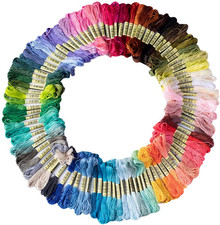 50 Skein Rainbow Embroidery Floss Cross Stitch Thread Cotton Floss Bracelet Yarn