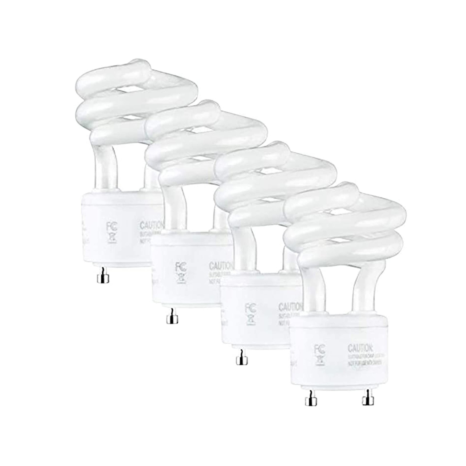 SLEEKLIGHTING 13Watt T2 Spiral CFL GU24 2 Prong Light Bulb Base 2700K 900lm -...
